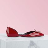 Roger Vivier Women Shoes Dorsay Ballerinas in Patent Leather-Red