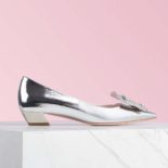 Roger Vivier Women Shoes Gommettine Strass Buckle Ballerinas 25mm Heel