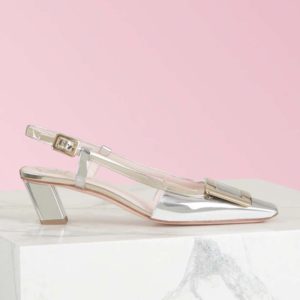 Roger Vivier Women Sling Back Vivier Pumps-Silver