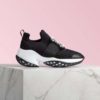 Roger Vivier Women Viv' Run Strass Buckle Sneakers-Black