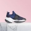 Roger Vivier Women Viv' Run Strass Buckle Sneakers-Navy