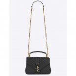 Saint Laurent YSL Classic Medium College Bag Matelasse Leather-Black