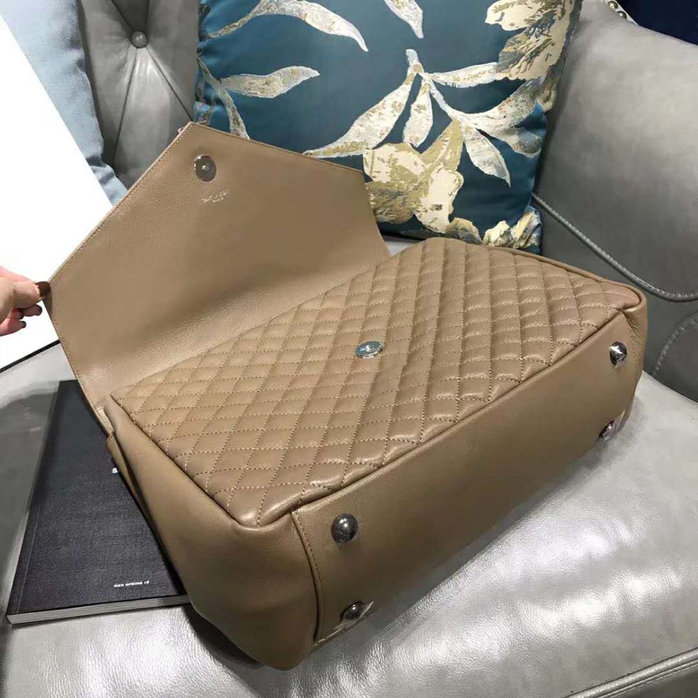 Saint Laurent YSL Women Envelope Large Bag Grain De Poudre-Sandy 4 Saint Laurent YSL Women Envelope Large Bag Grain De Poudre-Sandy - Image 4