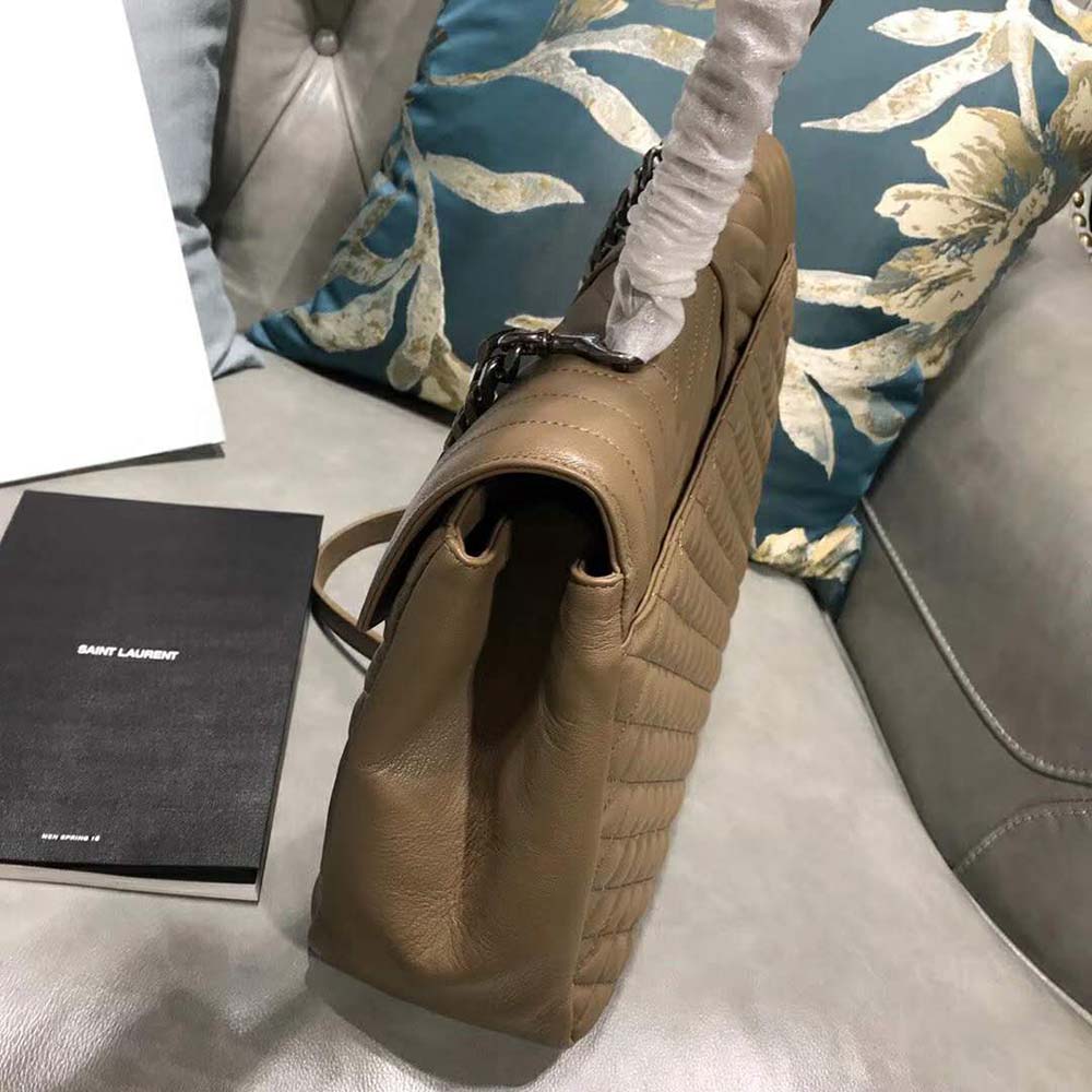 Saint Laurent YSL Women Envelope Large Bag Grain De Poudre-Sandy 7 Saint Laurent YSL Women Envelope Large Bag Grain De Poudre-Sandy - Image 7