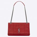 Saint Laurent YSL Medium Jamie Bag in Patchwork Leather-Red