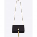Saint Laurent YSL Medium Kate Tassel Chain Bag Calfskin Leather-Black