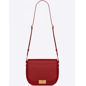 Saint Laurent YSL Women Betty Satchel in Smooth Leather-Red