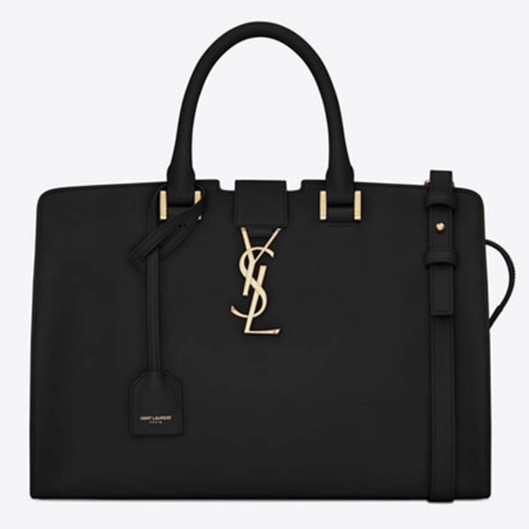 Saint Laurent YSL Women Victoire Chain Bag in Crinkled LeatherBlack