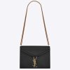 Saint Laurent YSL Women Cassandra Monogram Clasp Bag Smooth-Black
