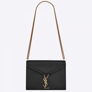 Saint Laurent YSL Women Cassandra Monogram Clasp Bag Smooth-Black