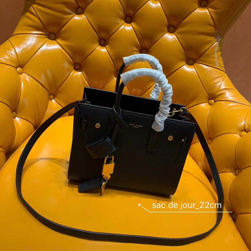 Saint Laurent YSL Women Classic Sac De Jour Nano Grained-Black 4 Saint Laurent YSL Women Classic Sac De Jour Nano Grained-Black - Image 4