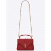 Saint Laurent YSL Women College Medium In Matelasse Leather-Red