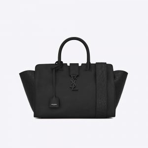 Saint Laurent YSL Women Downtown Small Cabas Smooth Crocodile Embossed