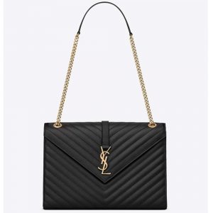 Saint Laurent YSL Women Envelope Large Grain De Poudre Embossed