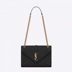 Saint Laurent YSL Women Envelope Medium Bag Grain De Poudre Embossed