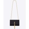 Saint Laurent YSL Women Kate Medium Tassel Smooth Leather-Black