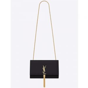 Saint Laurent YSL Women Kate Medium Tassel Smooth Leather-Black