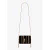 Saint Laurent YSL Women Kate Small Suede with Chains-Black