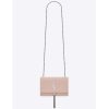 Saint Laurent YSL Women Kate Small Tassel Embossed Crocodile Shiny Calfskin-Pink