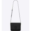 Saint Laurent YSL Women Le 61 Medium Saddle Bag Smooth-Black