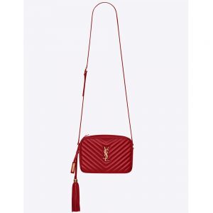 Saint Laurent YSL Women Lou Camera Bag Matelasse Leather-Red