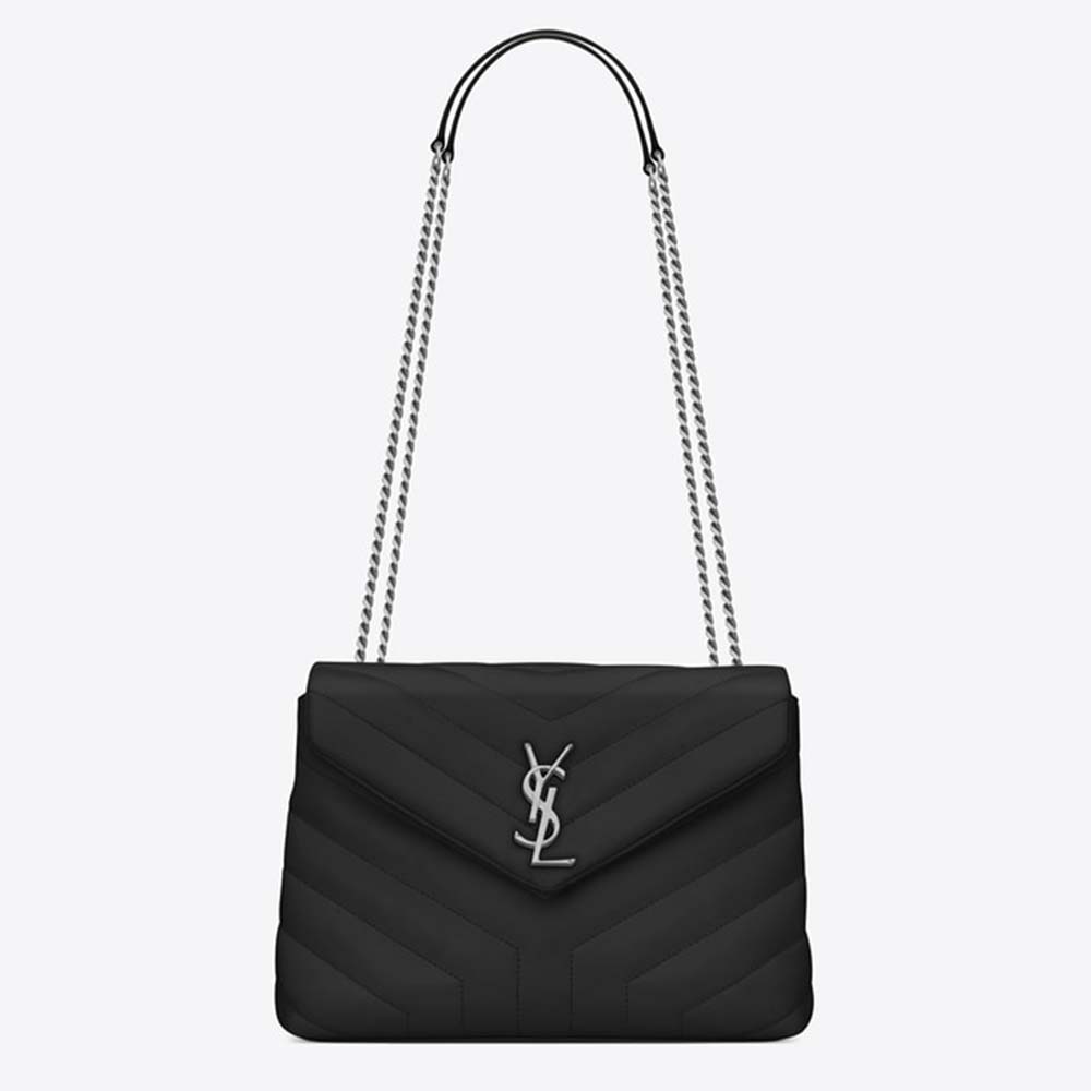 ysl loulou medium in matelassé y leather