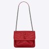 Saint Laurent YSL Women Niki Baby Crinkled Vintage Bag-Red