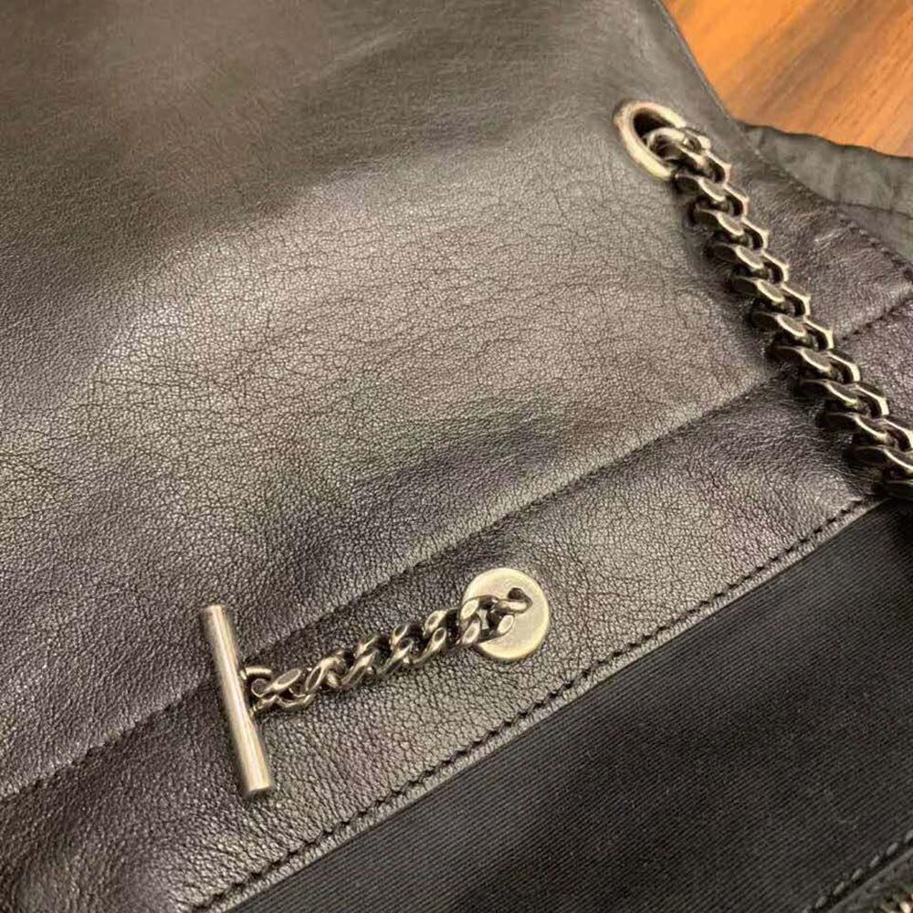 Saint Laurent YSL Women Nolita Medium Bag Vintage Leather-Black 9 Saint Laurent YSL Women Nolita Medium Bag Vintage Leather-Black - Image 9