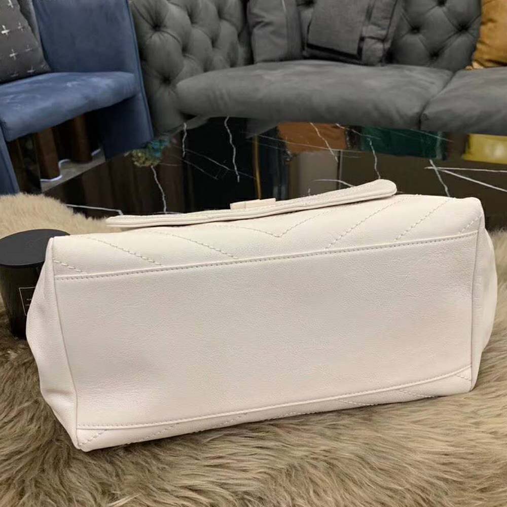 Saint Laurent YSL Women Nolita Medium Bag Vintage Leather-White 5 Saint Laurent YSL Women Nolita Medium Bag Vintage Leather-White - Image 5