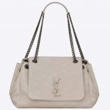 Saint Laurent YSL Women Nolita Medium Bag Vintage Leather-White