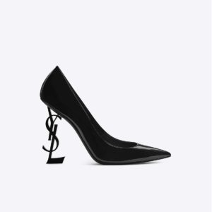 Saint Laurent YSL Women Opyum 110 Pump Black Patent Leather-Black