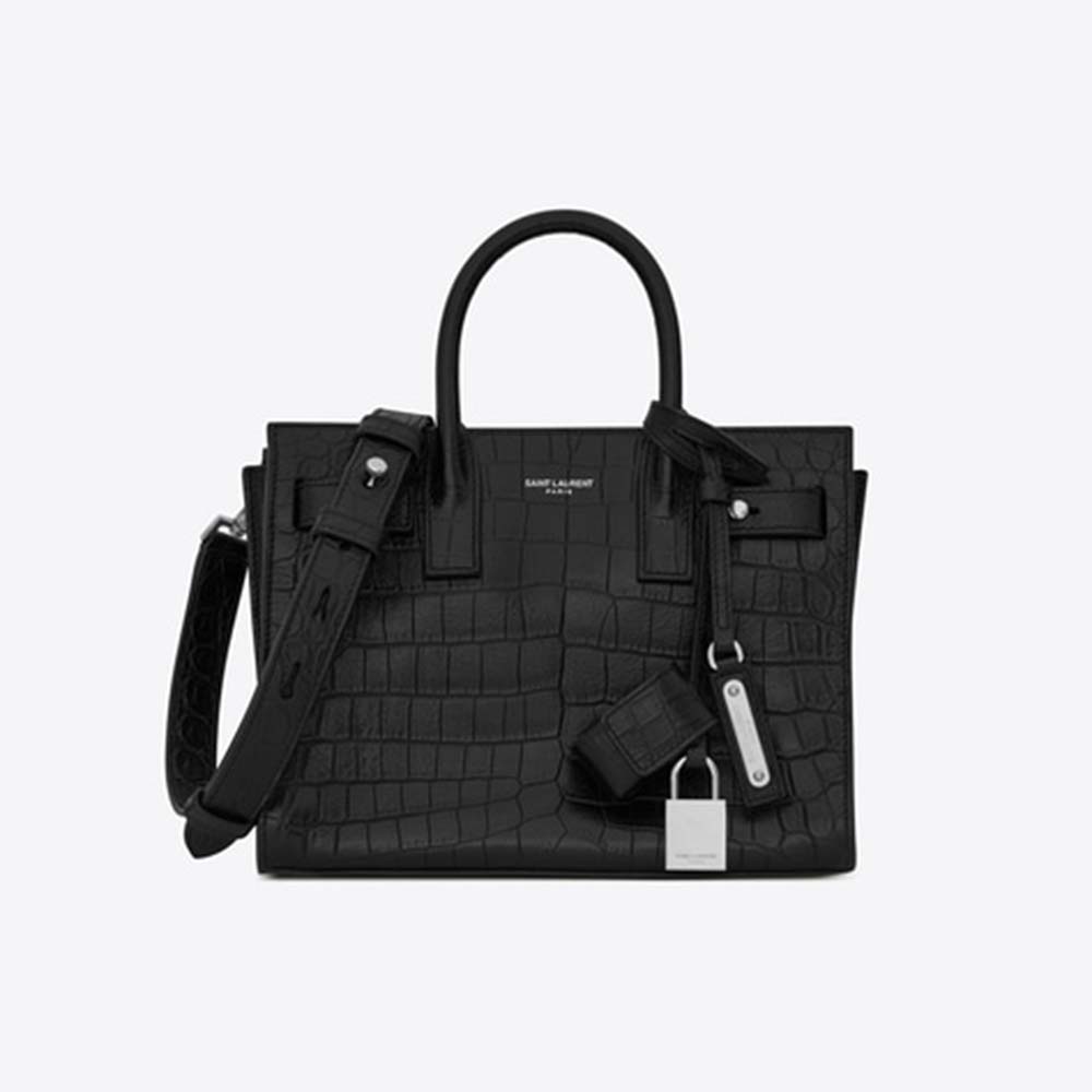 Saint Laurent YSL Women Sac De Jour Nano CrocodileEmbossed