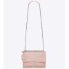 Saint Laurent YSL Women Sunset Medium Crocodile Embossed Shiny-Pink 11 Saint Laurent YSL Women Sunset Medium Crocodile Embossed Shiny-Pink