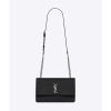Saint Laurent YSL Women Sunset Medium in Grained Leather-Black 9 Saint Laurent YSL Women Sunset Medium in Grained Leather-Black