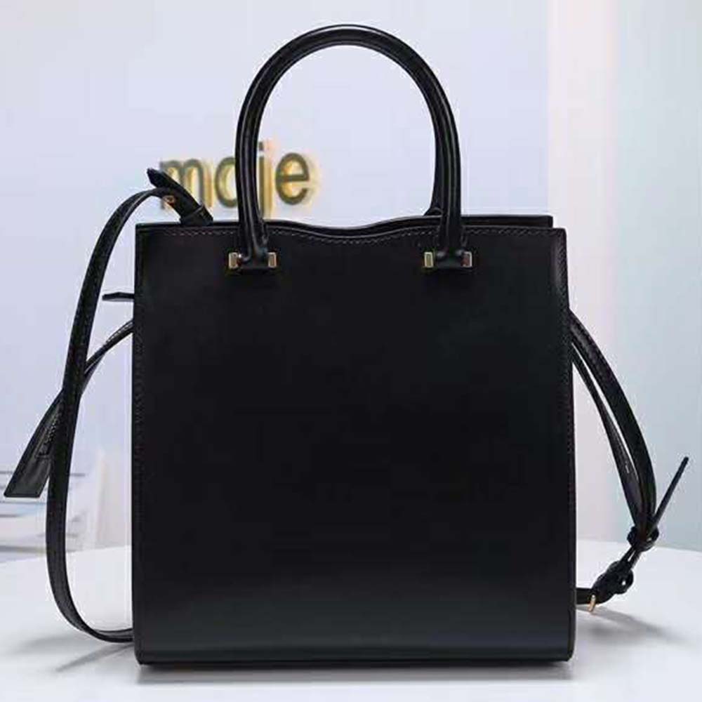 Saint Laurent YSL Women Uptown Small Tote Shiny Smooth Leather-Black 9 Saint Laurent YSL Women Uptown Small Tote Shiny Smooth Leather-Black - Image 9