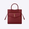 Saint Laurent YSL Women Uptown Small Tote Shiny Smooth-Red 12 Saint Laurent YSL Women Uptown Small Tote Shiny Smooth-Red