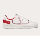 Valentino Men Leather Backnet Sneaker-Red