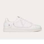 Valentino Men Leather Backnet Sneaker-White