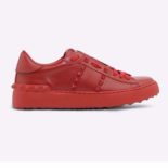 Valentino Unisex Rockstud Untitled Rosso Sneaker Shoes Red