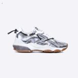 Valentino Unisex Shoes Metallic Hand Painted Bounce Sneaker-Silver