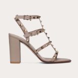 Valentino Women Rockstud Ankle Strap Sandal 90 mm Heel Height-Pink
