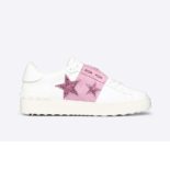 Valentino Women Stars Embroidery Open Sneaker-Pink