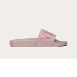 Valentino Women VLTN Rubber Slide Sandal-Pink