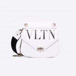 Valentino Women Vltn Shoulder Strap Saddle Bag-White