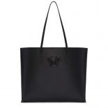 Versace Large Medusa Leather Tote Bag-Black