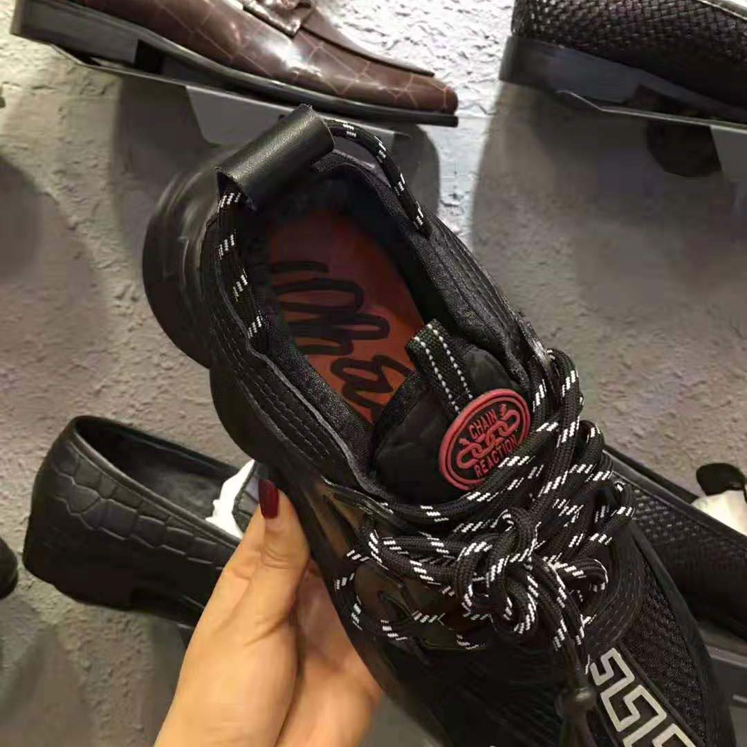 Versace Men Chain Reaction Sneakers-Black 10 Versace Men Chain Reaction Sneakers-Black - Image 10