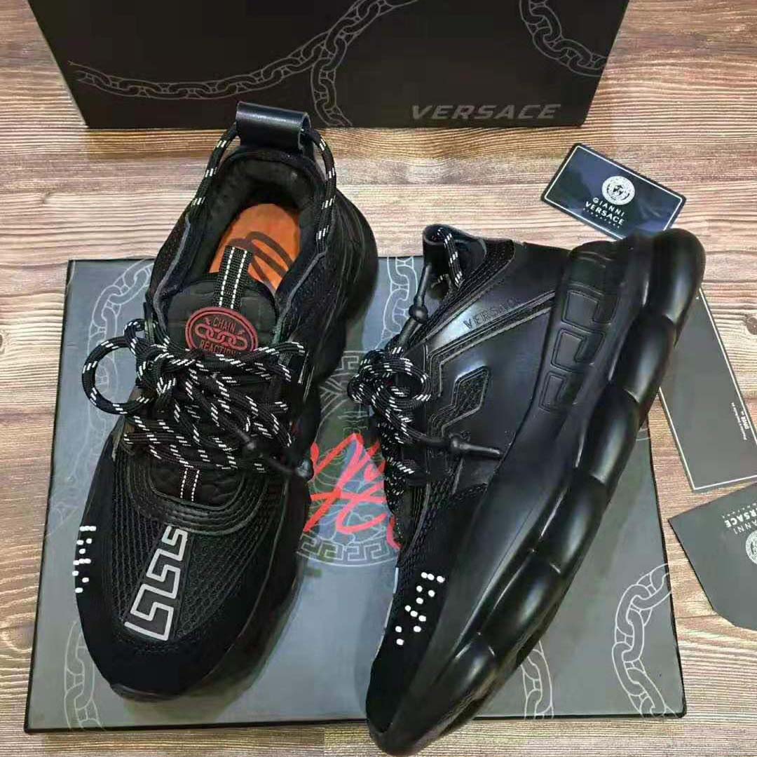 versace trainers all black