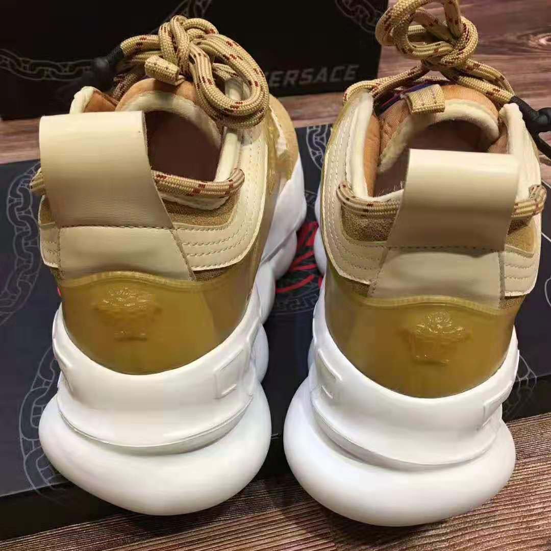 Versace Men Chain Reaction Sneakers-Gold 6 Versace Men Chain Reaction Sneakers-Gold - Image 6