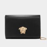 Versace Women Medusa Head Evening Clutch Bag-Black