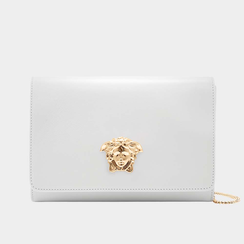 white versace clutch bag